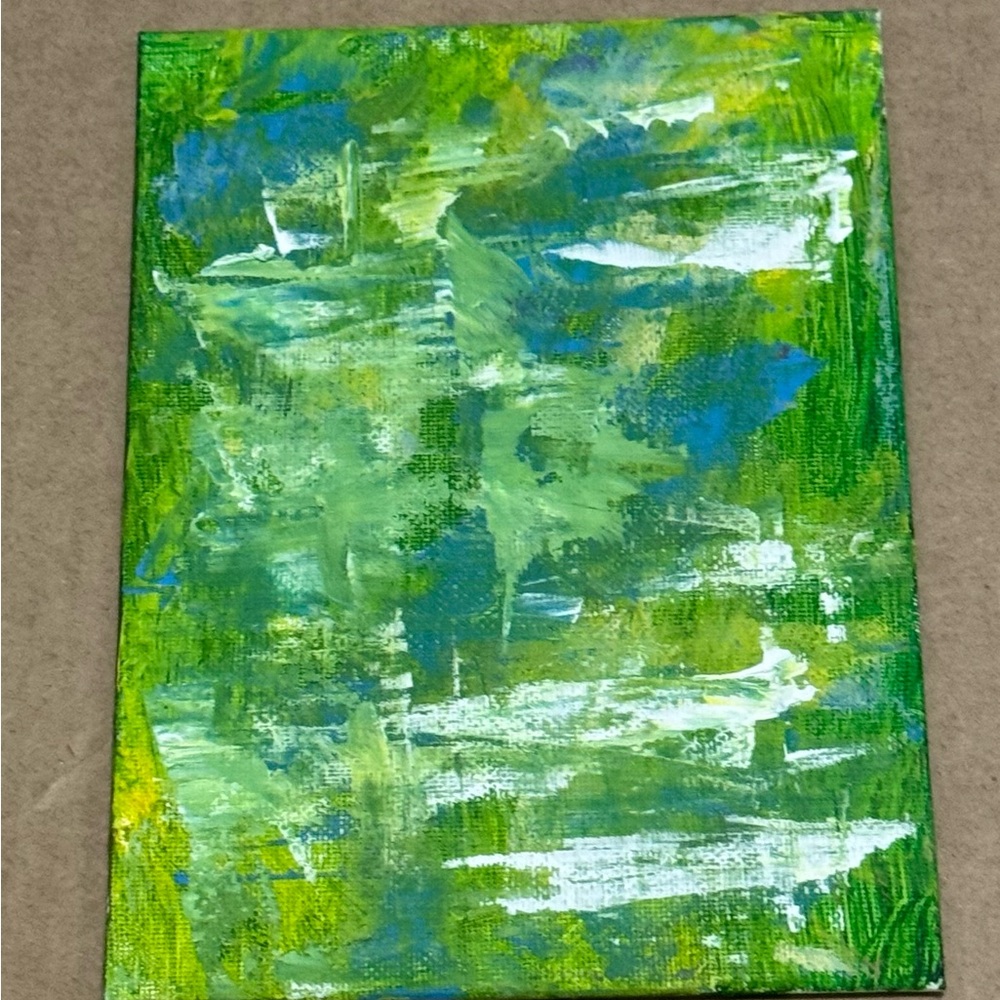 Original Art Paintings Abstract Acrylic On Canvas Board 5x7 swab mixer modern